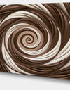 Chocolate and Milk Candy Spiral Design - Abstract Artwork on Canvas