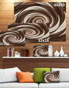 Chocolate and Milk Candy Spiral Design - Abstract Artwork on Canvas