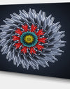 Abstract Silver 3D Flower - Abstract Artwork on Canvas