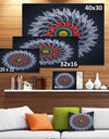 Abstract Silver 3D Flower - Abstract Artwork on Canvas