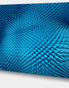 Wavy Blue Prickly Design - Abstract Artwork on Canvas