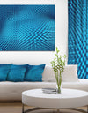 Wavy Blue Prickly Design - Abstract Artwork on Canvas