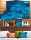 Wavy Blue Prickly Design - Abstract Artwork on Canvas