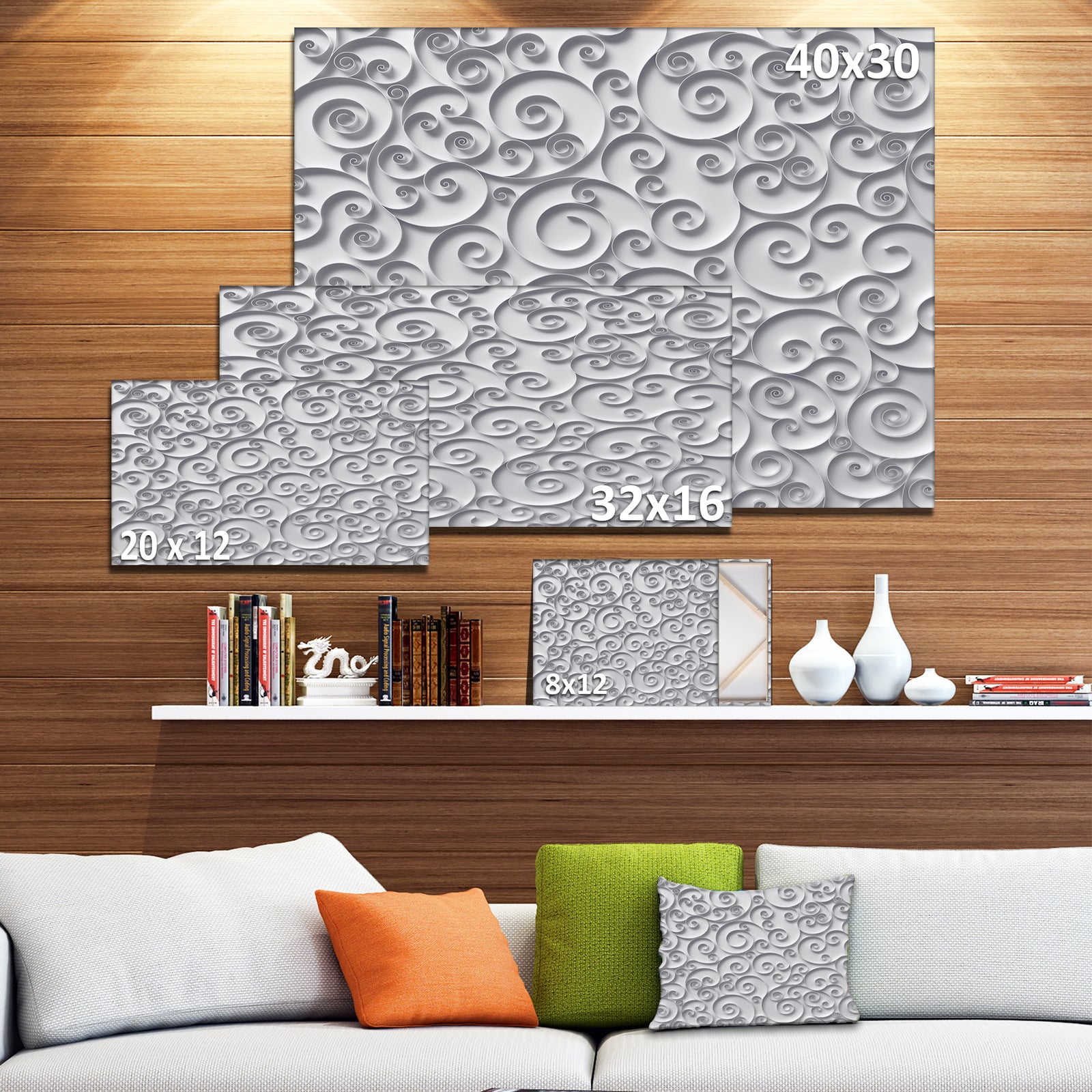Curly Paper Quilling Ribbons - Abstract Artwork on Canvas
