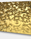 3D Golden Curly Background - Abstract Artwork on Canvas