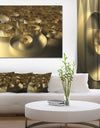 Golden Curly Abstract 3D Design - Abstract Artwork on Canvas