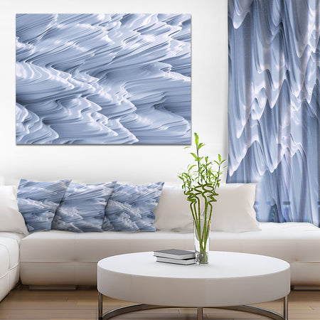 Snowy Hills 3D Texture - Abstract Artwork on Canvas