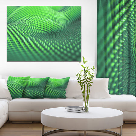 Green 3D Spiny Texture - Abstract Artwork on Canvas
