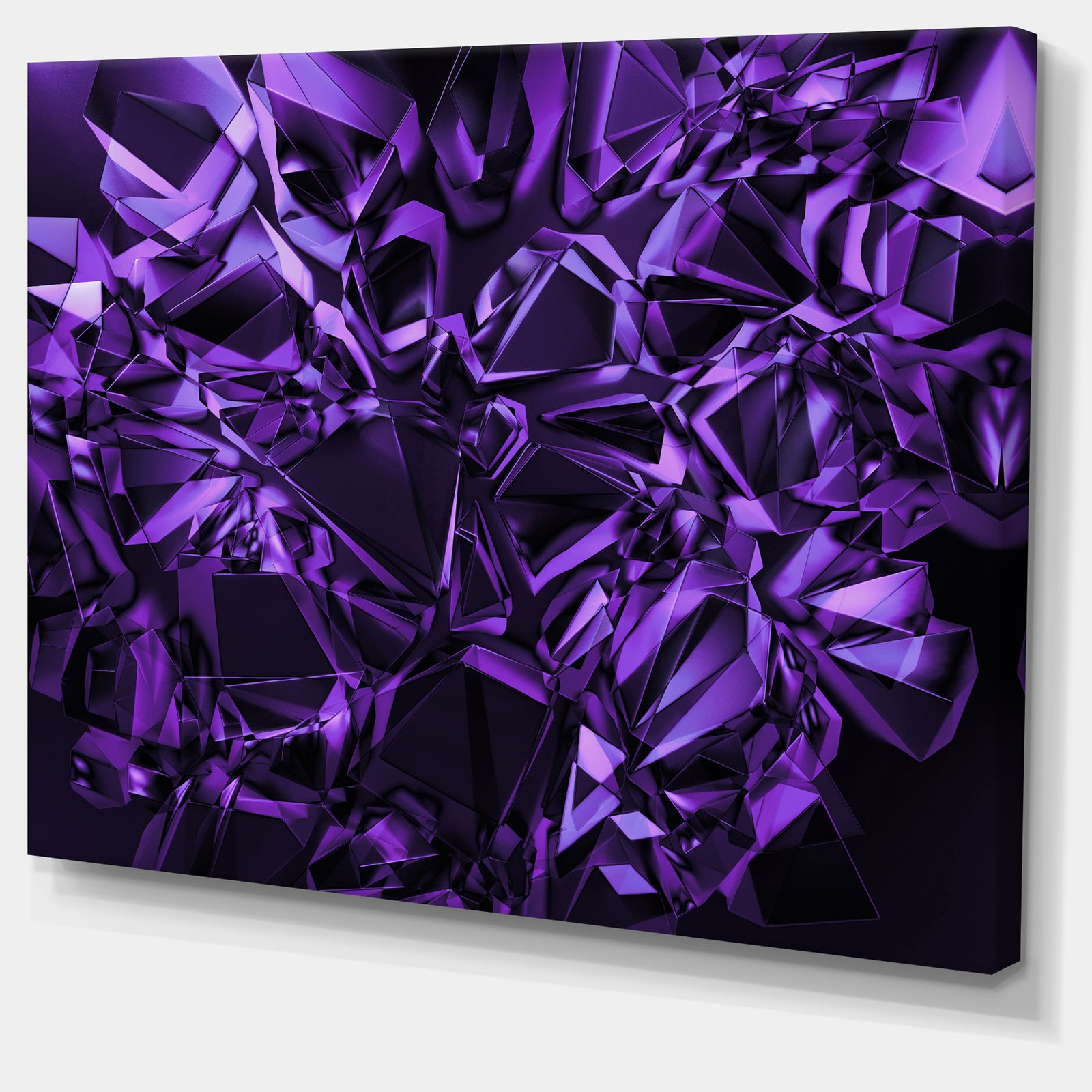 Purple Crystal Texture Design'Extra Large Abstract Canvas Art Print