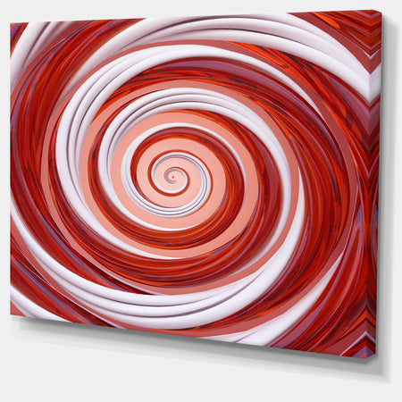 Christmas Candy Cane Spiral'Extra Large Abstract Canvas Art Print