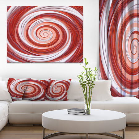 Christmas Candy Cane Spiral'Extra Large Abstract Canvas Art Print