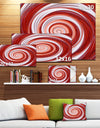 Christmas Candy Cane Spiral'Extra Large Abstract Canvas Art Print