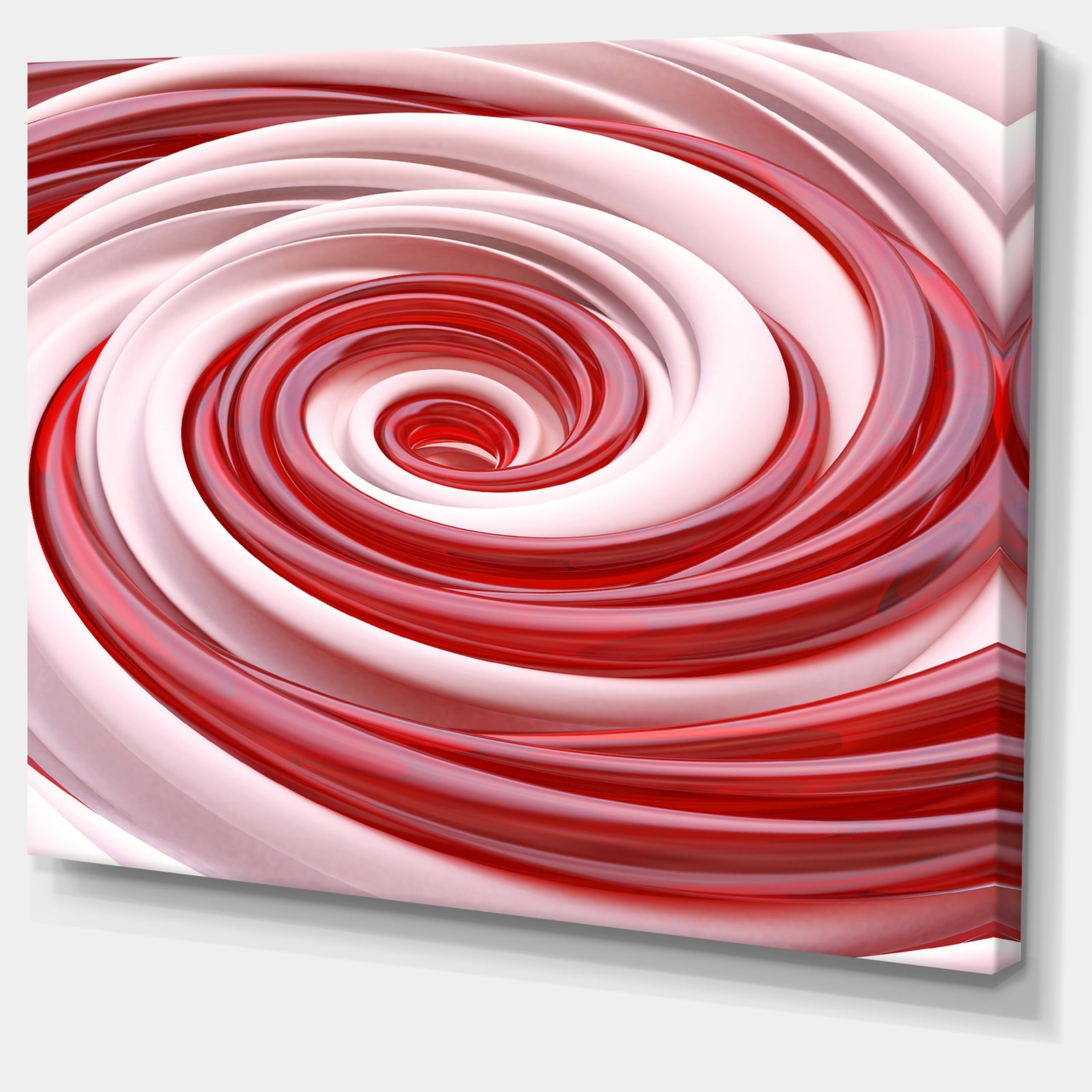 Beautiful Candy Cane Spiral'Extra Large Abstract Canvas Art Print