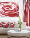 Beautiful Candy Cane Spiral'Extra Large Abstract Canvas Art Print