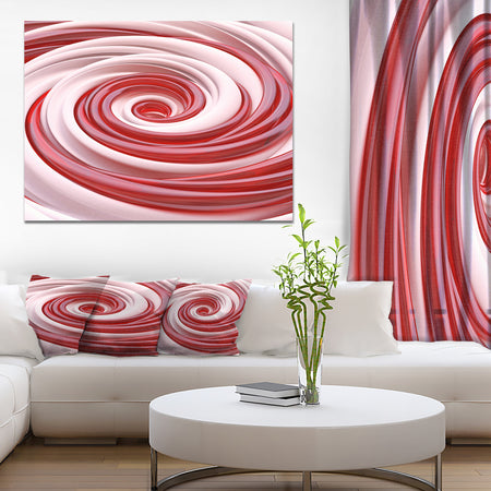 Beautiful Candy Cane Spiral'Extra Large Abstract Canvas Art Print