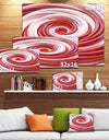 Beautiful Candy Cane Spiral'Extra Large Abstract Canvas Art Print