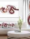 3d Flexible Caramel Lines'Extra Large Abstract Canvas Art Print