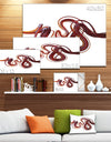 3d Flexible Caramel Lines'Extra Large Abstract Canvas Art Print