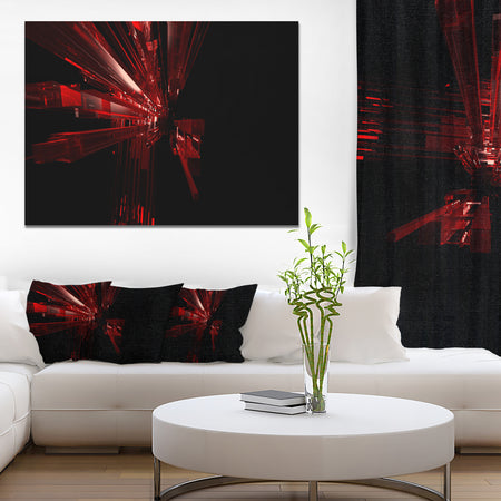 3D Red Crystal Background'Extra Large Abstract Canvas Art Print