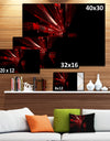 3D Red Crystal Background'Extra Large Abstract Canvas Art Print