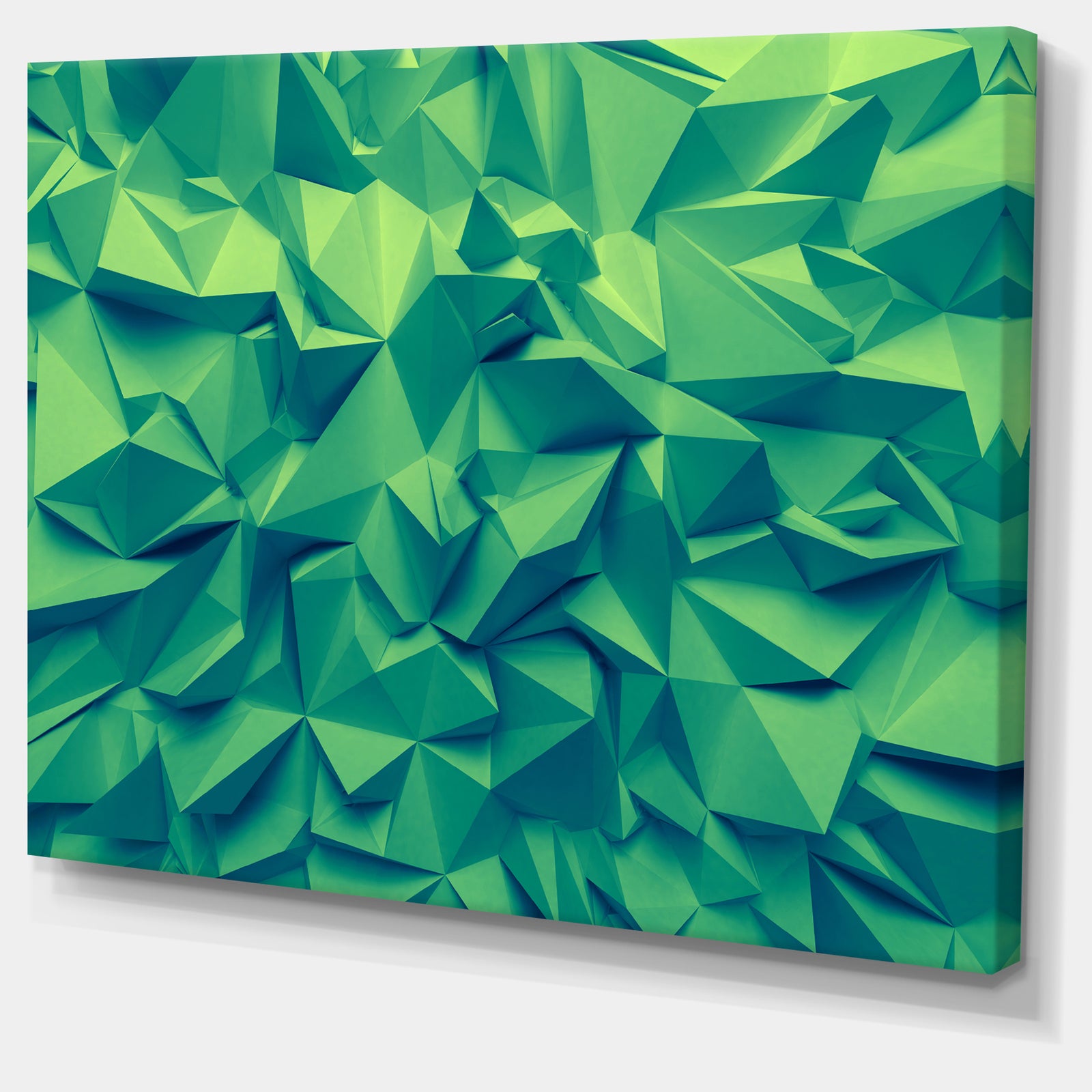 Trendy Emerald Green Background'Extra Large Abstract Canvas Art Print