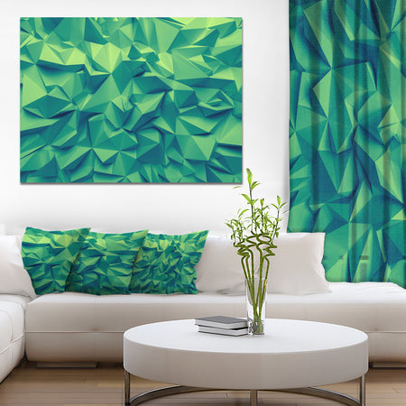 Trendy Emerald Green Background'Extra Large Abstract Canvas Art Print