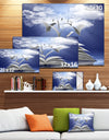 Book Pages Skyward'Extra Large Abstract Canvas Art Print