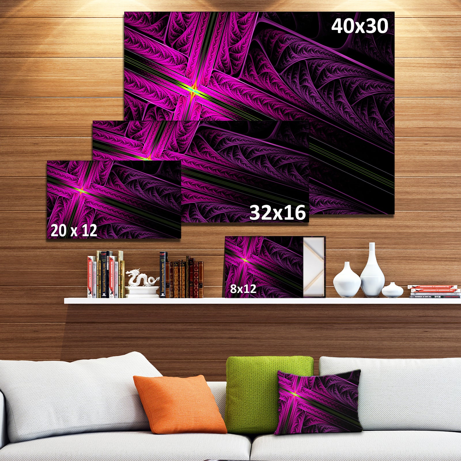 Bright Flash at the Intersection'Extra Large Abstract Canvas Art Print
