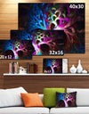 Magical Multi-color Psychedelic Tree'Extra Large Abstract Canvas Art Print