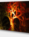 Magical Orange Psychedelic Tree'Extra Large Abstract Canvas Art Print