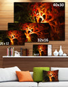 Magical Orange Psychedelic Tree'Extra Large Abstract Canvas Art Print