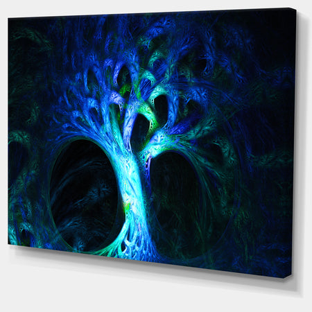 Magical Blue Psychedelic Tree'Extra Large Abstract Canvas Art Print