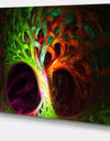 Magical Green Psychedelic Tree - Extra Large Abstract Art on Canvas