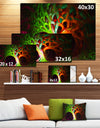 Magical Green Psychedelic Tree - Extra Large Abstract Art on Canvas