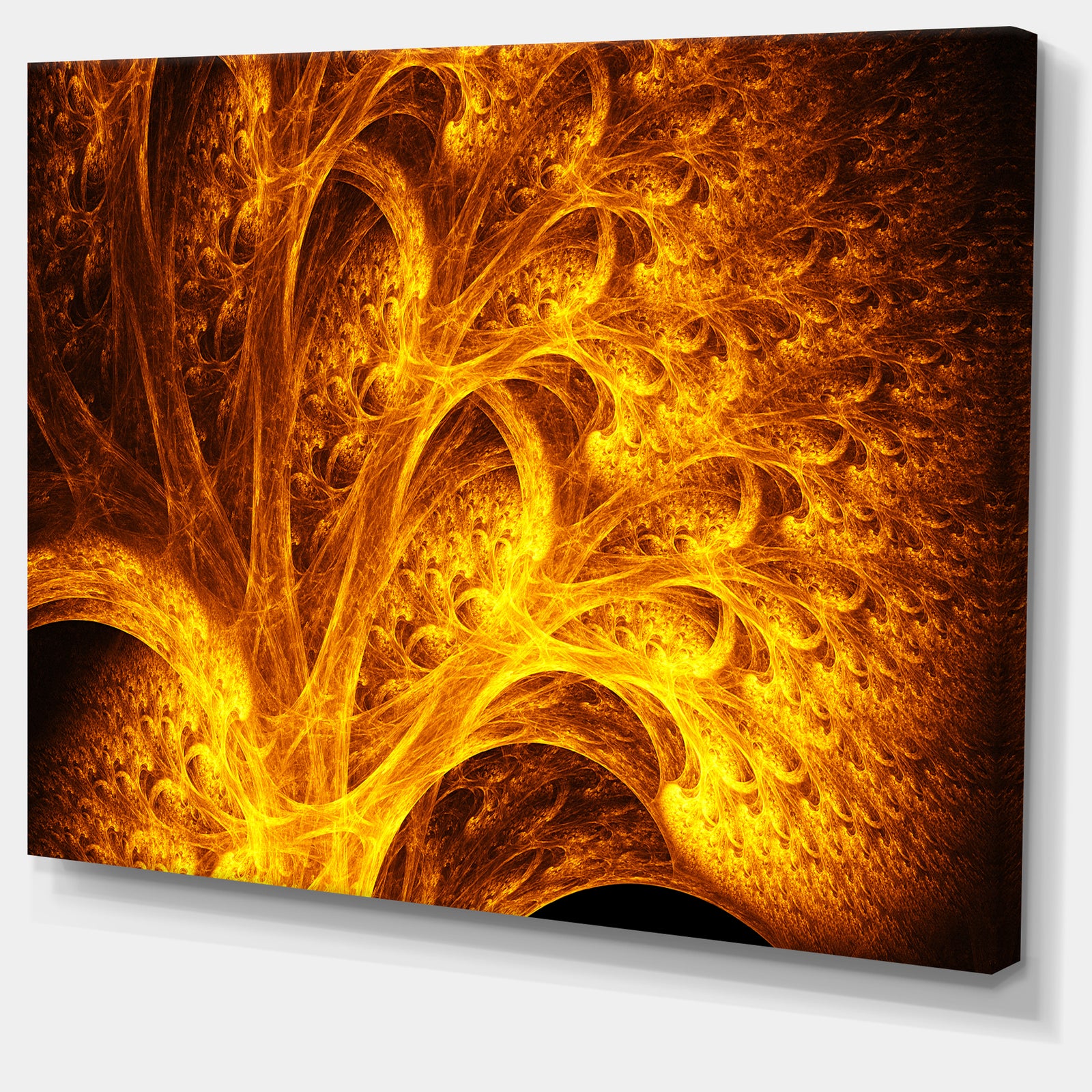 Magical Yellow Psychedelic Tree - Extra Large Abstract Art on Canvas