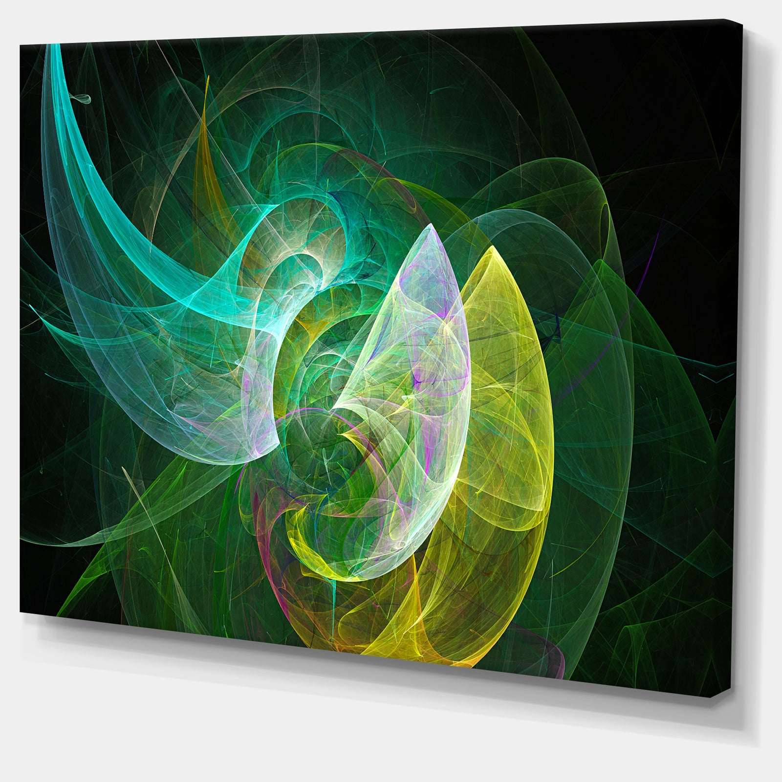 Green Mystic Psychedelic Texture - Extra Large Abstract Art on Canvas