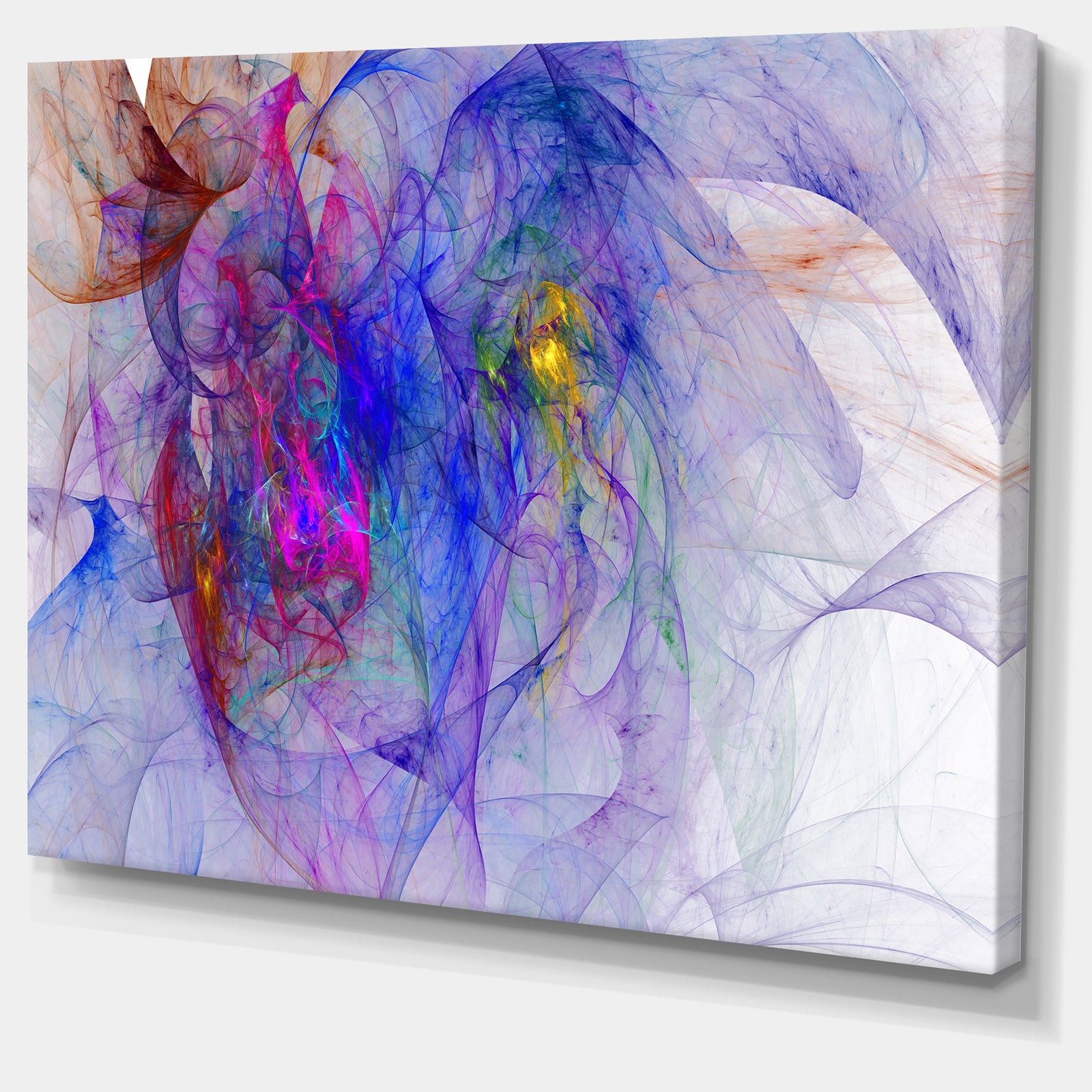 Blue Mystic Psychedelic Texture - Extra Large Abstract Art on Canvas