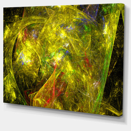 Golden Mystic Psychedelic Texture - Extra Large Abstract Art on Canvas