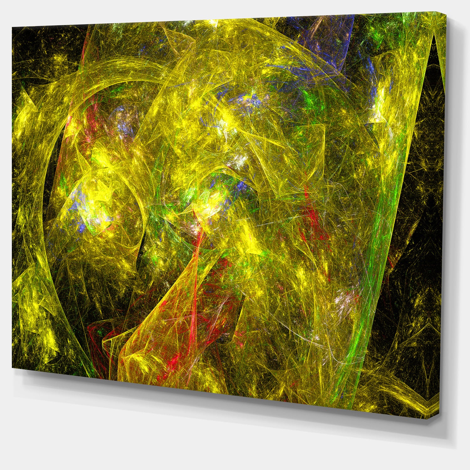 Golden Mystic Psychedelic Texture - Extra Large Abstract Art on Canvas