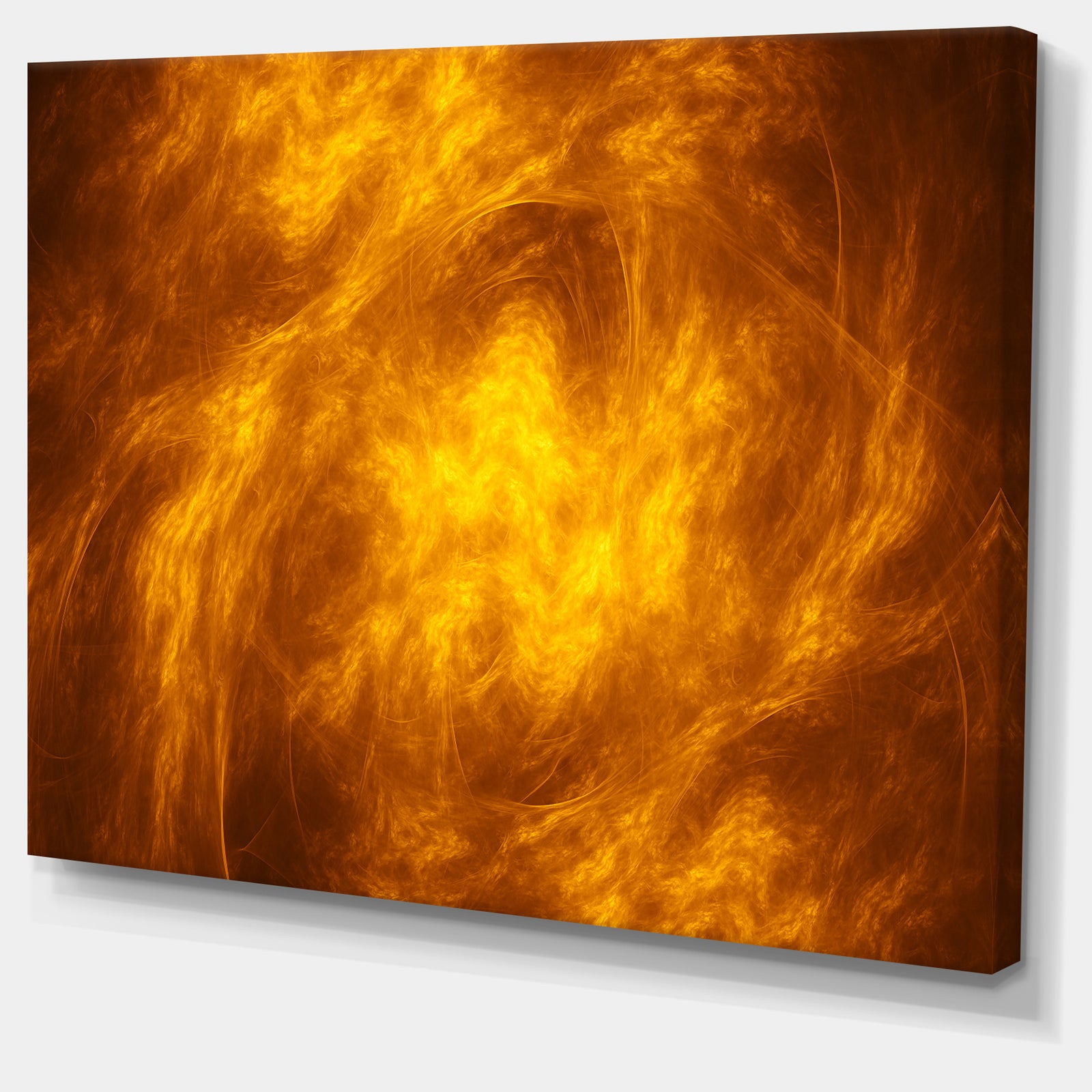 Brown Fractal Abstract Pattern - Extra Large Abstract Art on Canvas