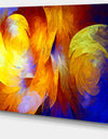 Yellow Fractal Abstract Pattern - Extra Large Abstract Art on Canvas