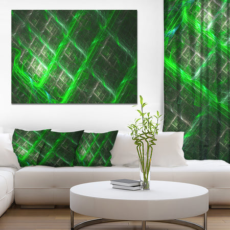 Green Abstract Metal Grill - Extra Large Abstract Art on Canvas