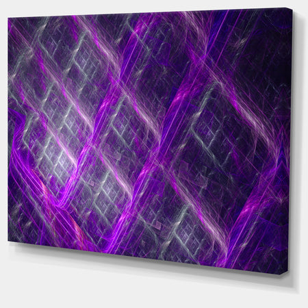 Purple Abstract Metal Grill - Extra Large Abstract Art on Canvas