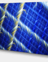 Blue Abstract Metal Grill - Extra Large Abstract Art on Canvas