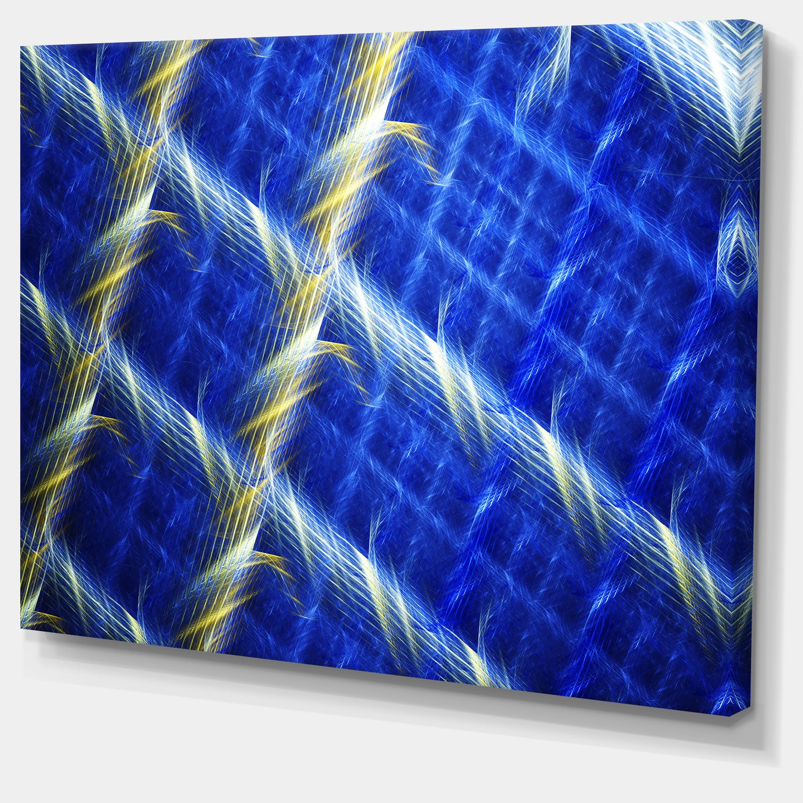 Blue Abstract Metal Grill - Extra Large Abstract Art on Canvas