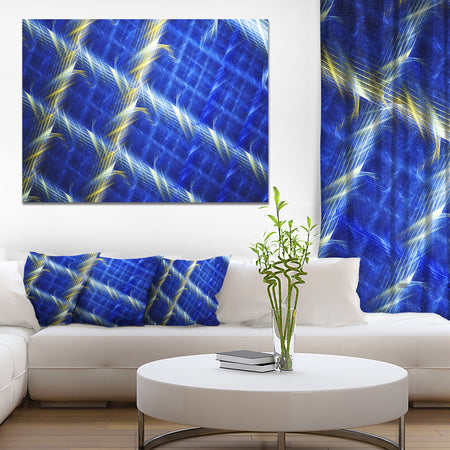 Blue Abstract Metal Grill - Extra Large Abstract Art on Canvas