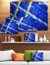 Blue Abstract Metal Grill - Extra Large Abstract Art on Canvas