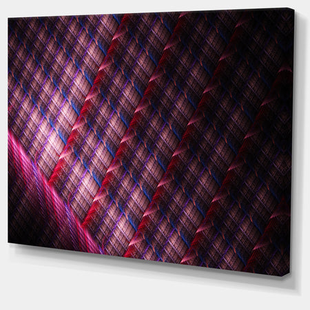 Dark Pink Abstract Metal Grill - Extra Large Abstract Art on Canvas