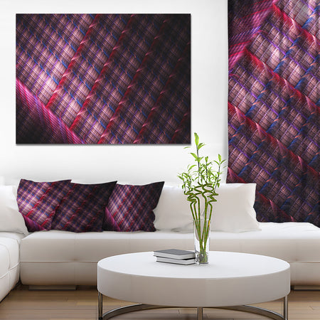 Dark Pink Abstract Metal Grill - Extra Large Abstract Art on Canvas