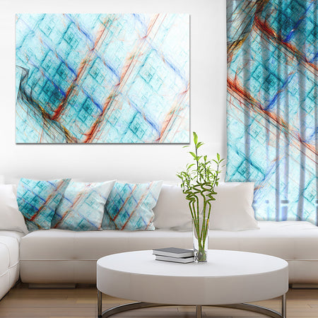 Light Blue Metal Grill - Extra Large Abstract Art on Canvas